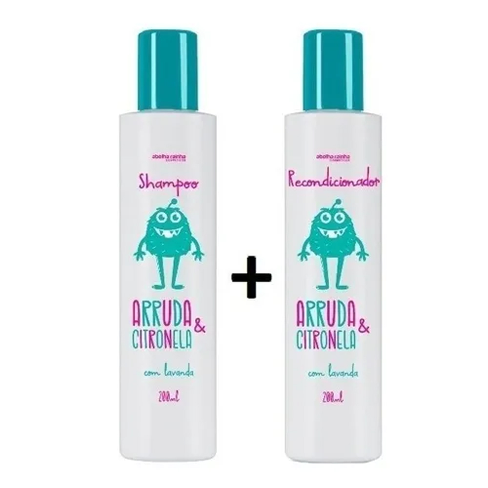 Kit Tratamento Contra Piolhos e Lêndeas: Shampoo + Recondicionador Arruda E Citronela