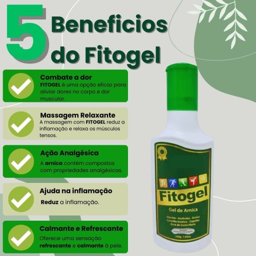 Kit 3 Gel Massageador Fitogel + Gel de Arnica Natulife