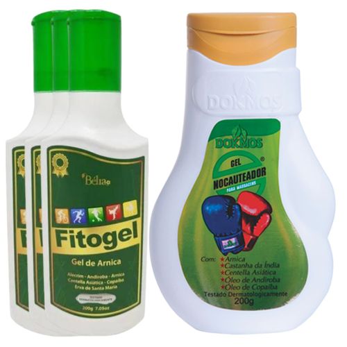 Fitogel Gel Reduz Inflamação Relaxa Os Musculos + Nocauteador Gel para Massagem