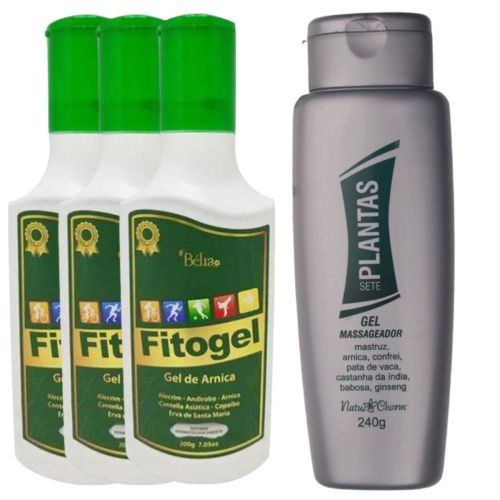Kit Gel De Arnica Fitogel Para Dor No Corpo + Gel 7 Plantas 