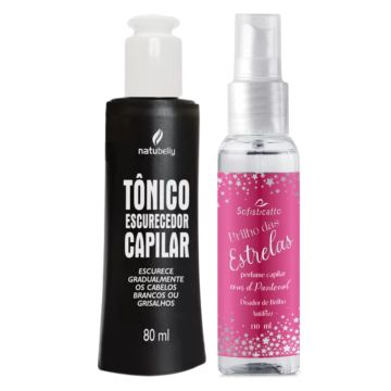 Tônico Escurecedor Capilar + Perfume Capilar Brilho das Estrelas Com D-Pantenol