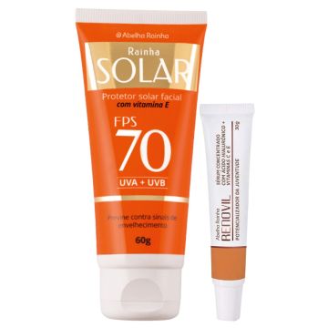 Renovil Serum Potencializador Juventude com Vitamina C e E + Protetor Solar Facial 70 FPS