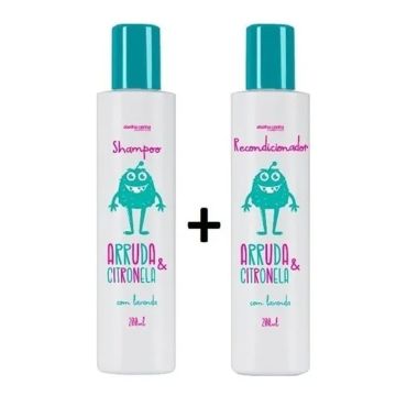 Kit Tratamento Contra Piolhos e Lêndeas: Shampoo + Recondicionador Arruda E Citronela