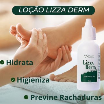 Kit 4 Loção Lizza Derm Para Os Pés Rachados e Ressacados