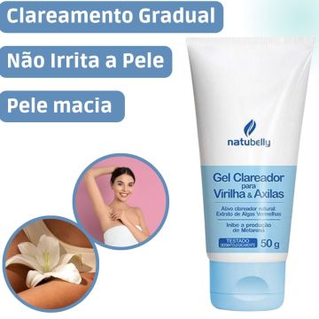 Kit 1 Gel para Virilha e Axilas Natubelly 50g + 1 Clareador Axilas e Virilhas Intimament Mulher Abelha Rainha 60g