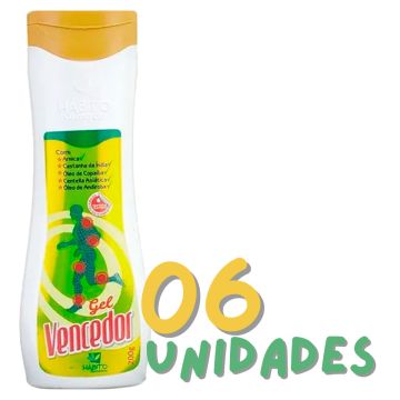 6 Gel Vencedor Massageador Hábito Combate as Dores