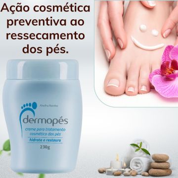Esfoliante Mãos e Pés Lizza Derm + Creme para Hidratar e Restaurar Dermopés + Loçao Delima Milagroso