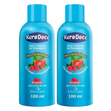 Kit 2 Óleo Corporal para Massagem Íntima Sensual Mordidinhas Kero Doce 