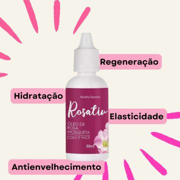 Kit Rosativ: Creme Clareador Facial + Óleo De Rosa Mosqueta Colo E Face Abelha Rainha 
