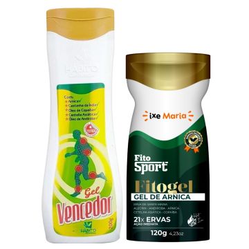 Kit Alívio para Dor Muscular: Gel Vencedor + Fitosport Gel de Arnica 21 Ervas