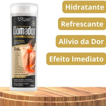 Kit 3 Gel Sebo de Carneiro Gel Domador Massageador Extra-forte para Alívio da Dor e Relaxamento Muscular