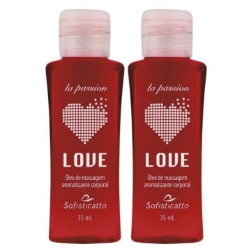 Kit 2 Óleo De Massagem Sensual Love Hot Sensação Quente Frutas Vermelhas