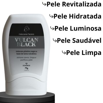 Kit Máscara Facial Vulcan Black Peel Off + Renovil Sérum Potencializador Juventude + Protetor Solar Labial