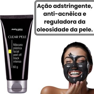 Máscara Peel Off Black Intenso Clear Pele  + Creme Regenerador Contorno dos Olhos Rosativ