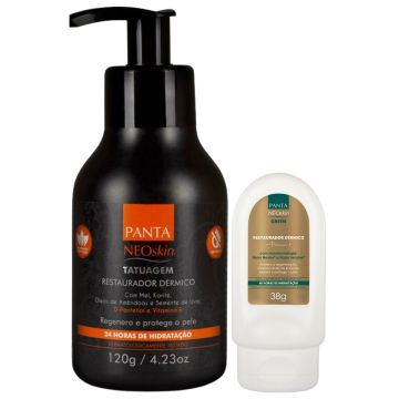 Kit Hidratante, Restaurador Dérmico e Cicatrizante Panta NeoSkin: Black 120 g + Green 38 g
