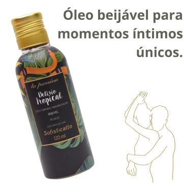 Óleo para Massagem Sexy Beijável Delírio Tropical Pêssego