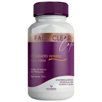 Suplemento Alimentar de Colágeno, Biotina e Vitamina C - Face Clear Caps Dokmos 5499