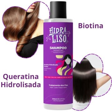 Kit Hidraliso: Shampoo + Alisante de Chuveiro sem formol