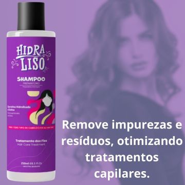 Super Kit Hidraliso: Shampoo + Alisante Sem Formol + Tônico Fortalecedor e Crescimento dos Fios