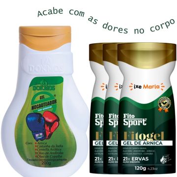 Kit 3 Fitogel Gel de Arnica, 1 Nocauteador