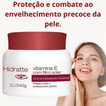 3 Hidratante Vitamina E e Filtro Solar Hidratte Natu Charm Pote 240g