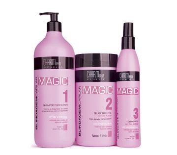 Kit Shampoo + Selador + Leave-in Natu Charm Blindagem Ref. 9035