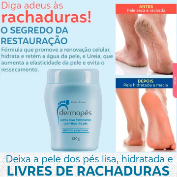 Creme Para Hidratação E Restauração Dos Pés (130 G) Dermopés