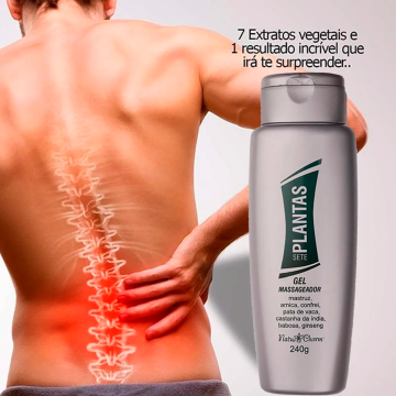 Gel Massageador Extra ForteSete Plantas  Natu Charm 3042 1