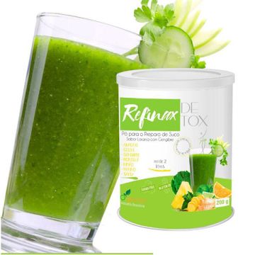 Pó para preparo de suco Detox refinax Organza Alimentos 200 g