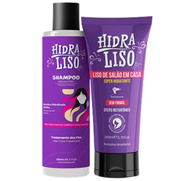 Kit Hidraliso: Shampoo + Alisante de Chuveiro sem formol